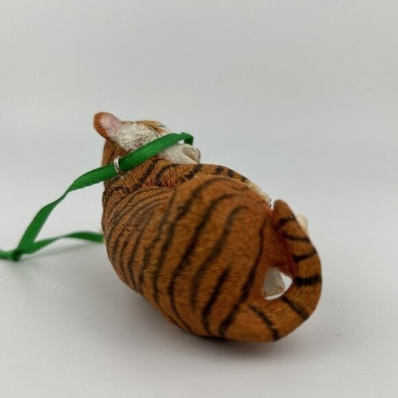 Danbury Mint The Baby Animal Christmas Ornament Tiger Cub Cookies Santa #1 - Picture 7 of 9